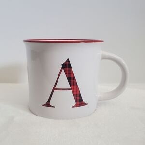 GLOBAL Design Connections Monogram Initial Letter A White Coffee Cup Mug